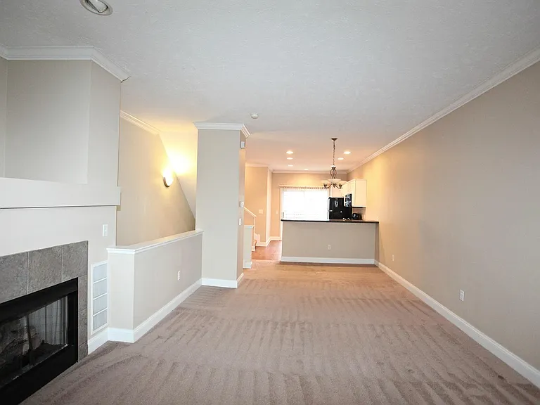 Living Area into Kitchen