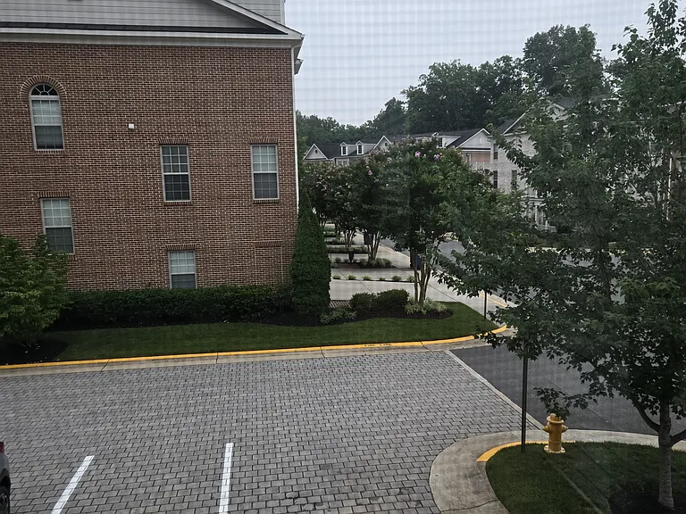Private parking lot next to the home