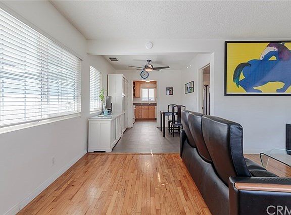From entry, looking into dining area and kitchen.