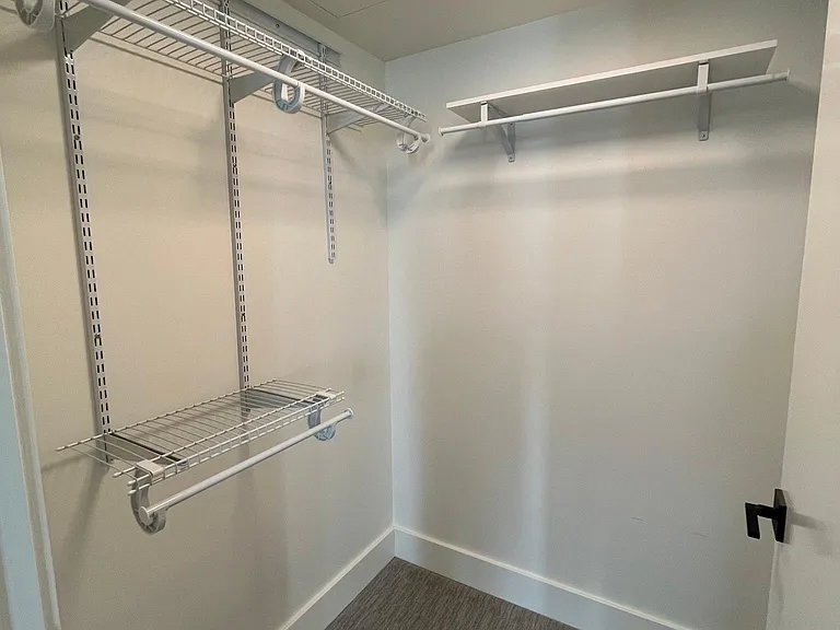 Walk-in closet in bedroom