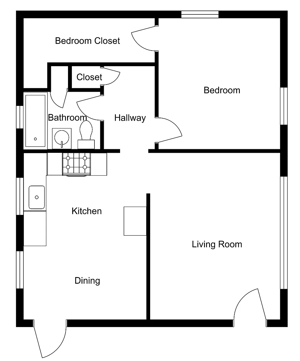 Floor plan 1 Bedroom