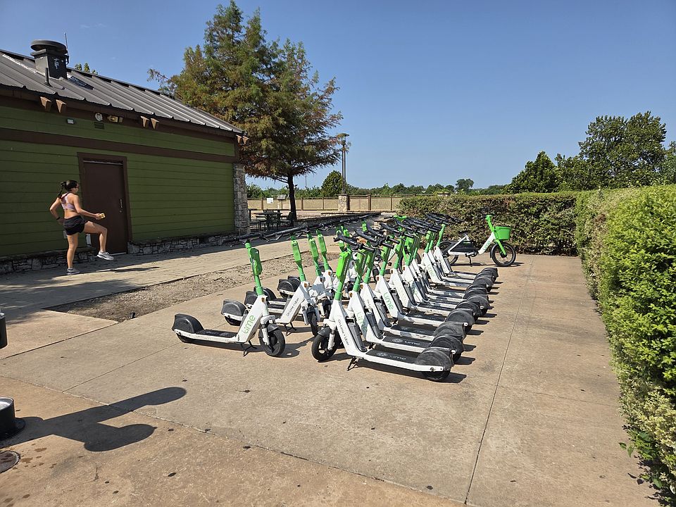 Lime Electric Scooters Available at the Nearby 41st Street Plaza on Riverside