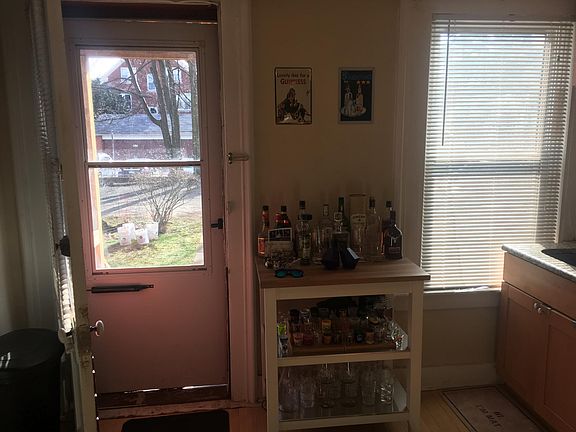 kitchen, showing door to back yard