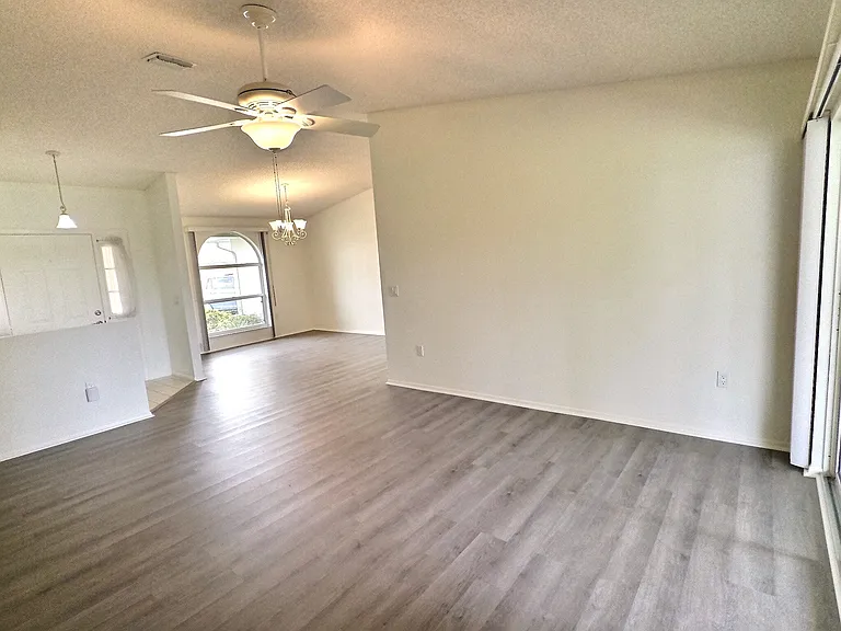 Entryway and living room