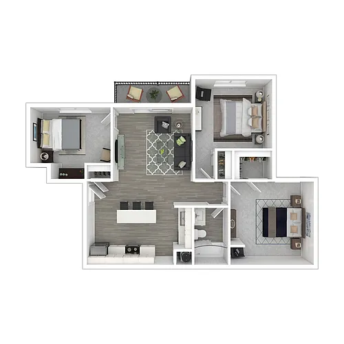 Floor plan 3 Bedroom One Bathroom Reno