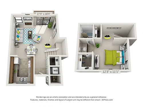 Floor plan Elm (Loft-Style)