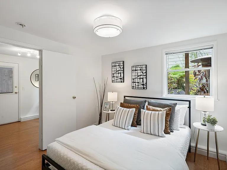 Downstairs bedroom with private bathroom