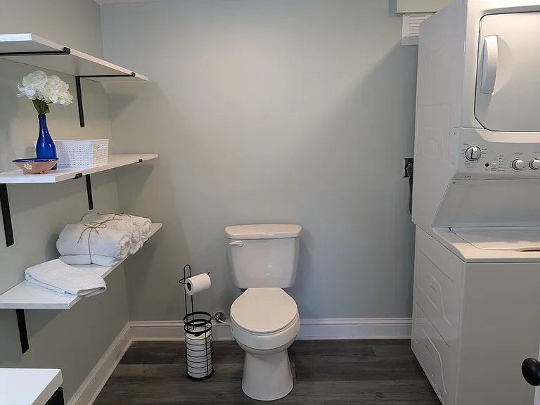 Downstairs half bath with laundry