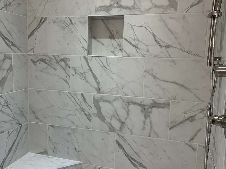 Master Tiled Upgraded Shower with multiple shower heads