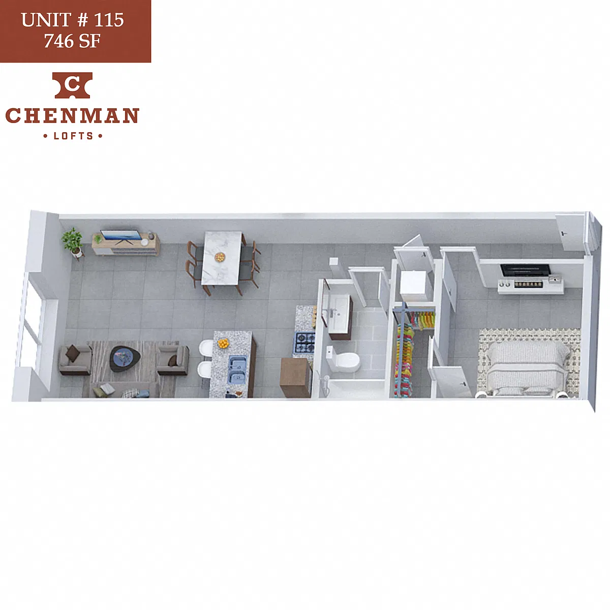 Floor plan Chenman Lofts 115
