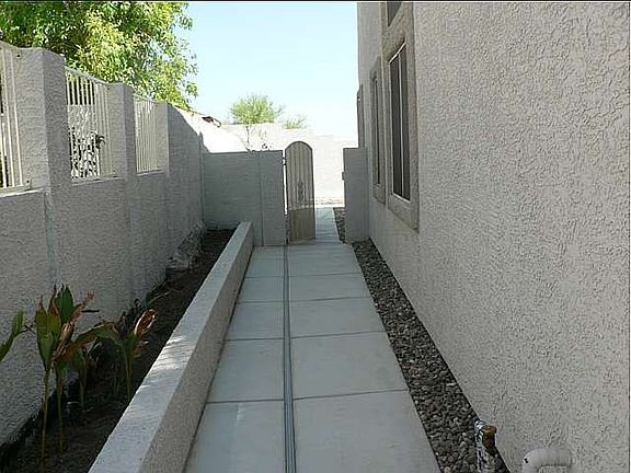 Sideyard plumbed for garden