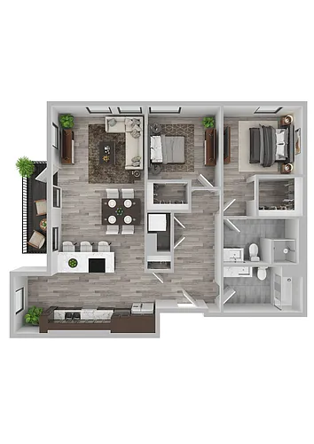 Floor plan Broadrock - 2 Bed C4 Medium Balcony (Diamond)