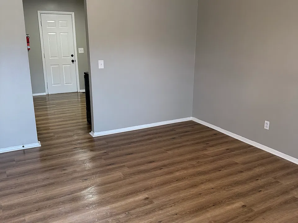 Living room leading into kitchen