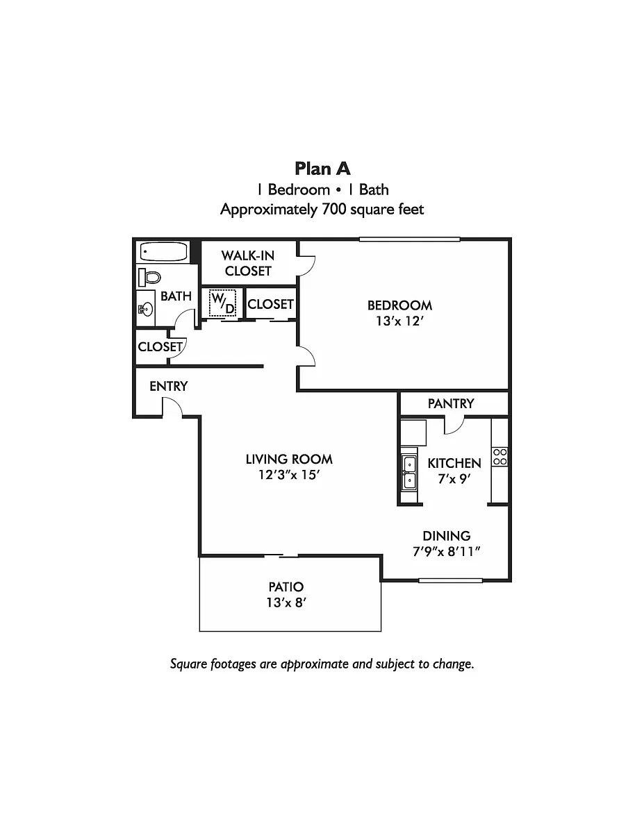 Floor plan 1 Bedroom