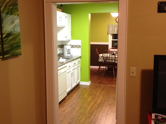 view into kitchen