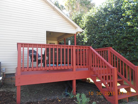 Open portion of large deck