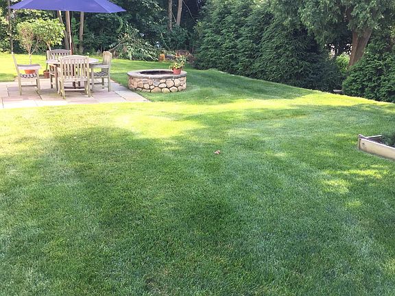 back yard w/patio & fire-pit