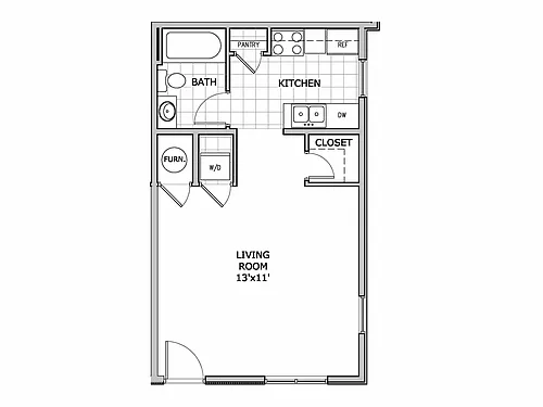 Floor plan Studio B