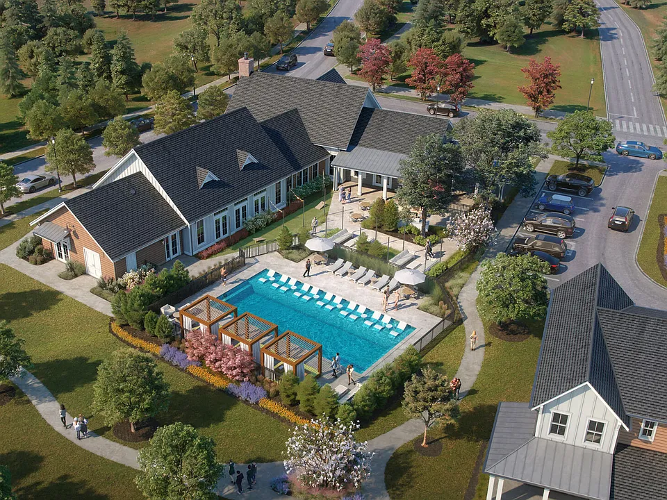 Pool with private cabanas