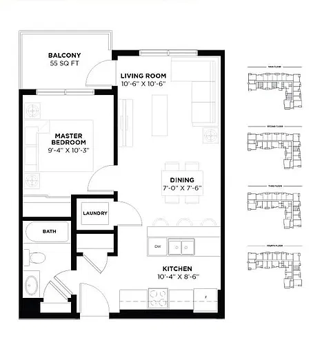 Floor plan 1 Bedroom