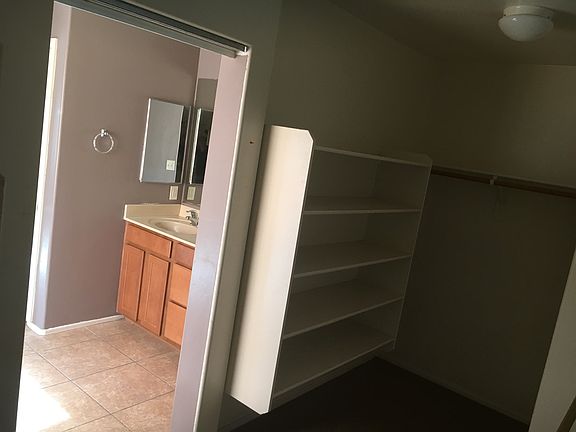 Master bedroom wall in closet