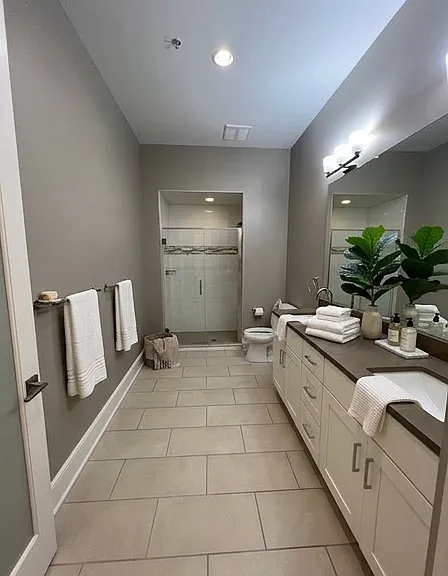 virtually staged bathroom