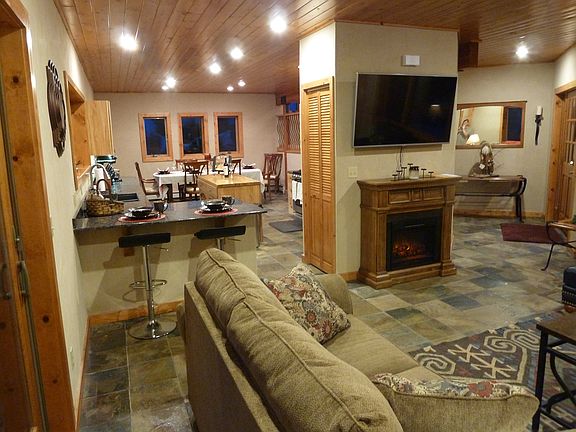 Living room and chef's kitchen