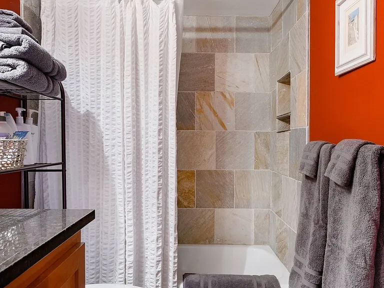 Spacious primary floor bathroom