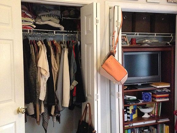 Double closet in rear bedroom - one was used as an entertain