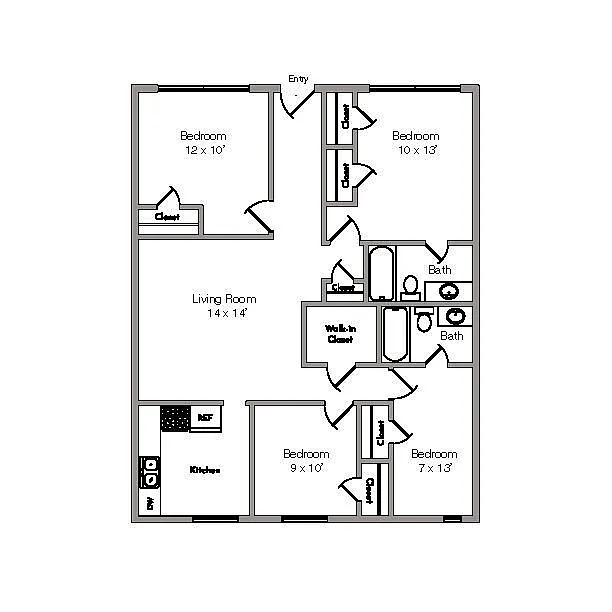 Floor plan 3X2 B