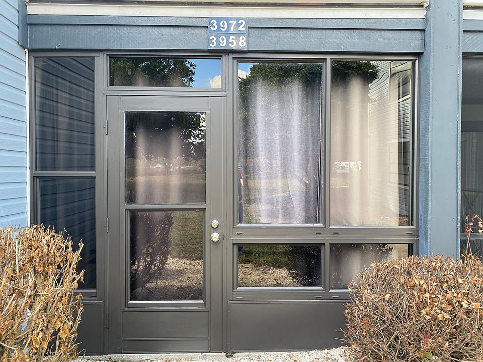 Newly painted screen porch
