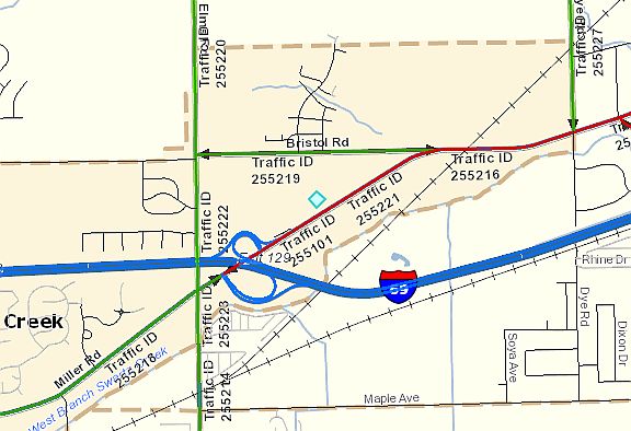 Daily traffic 2010: 10,172