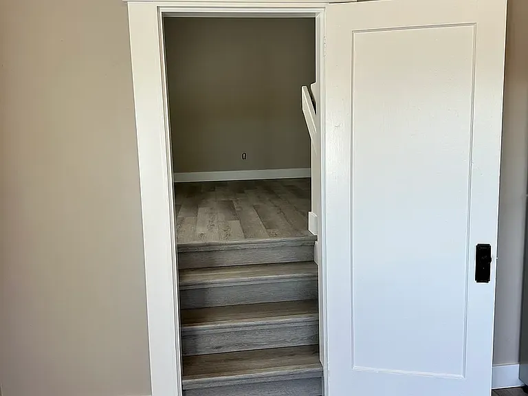 Kitchen into living room