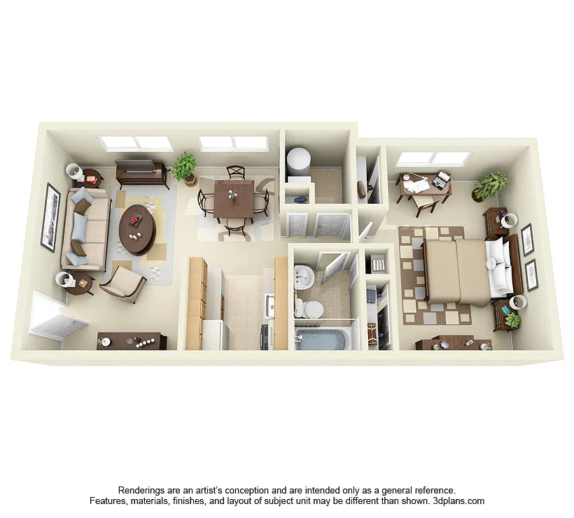 Floor plan One Bedroom One Bathroom