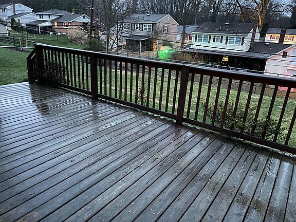 Deck and fenced yard