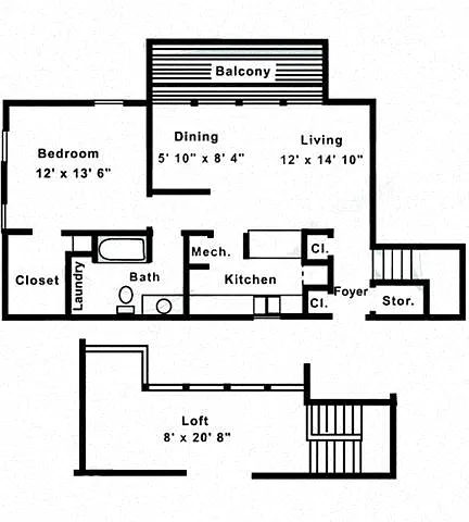 Floor plan The Abbey Loft