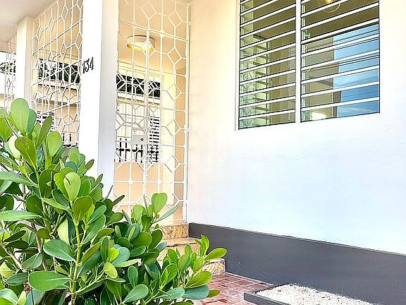 Secure entrance to porch.