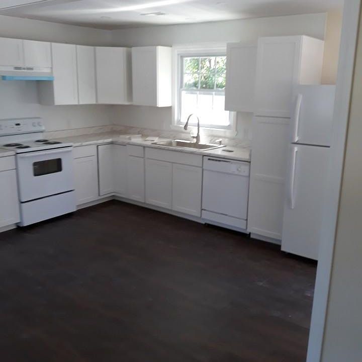 All new Kitchen. New appliances. Refrigerator. Elec. Oven/Range, Dishwasher and washer/dryer connections included.