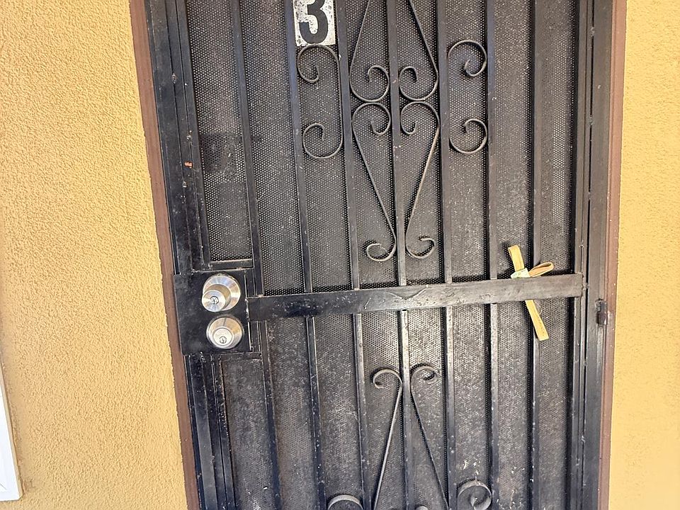 You have a locked screen door before the actual locked door.