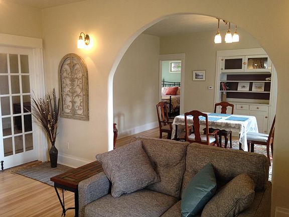 Living room and dining room