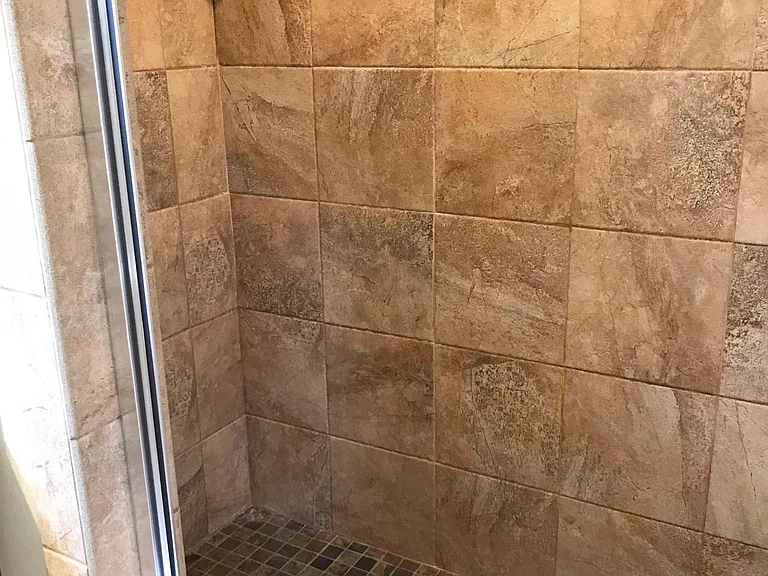 Shower in master bathroom