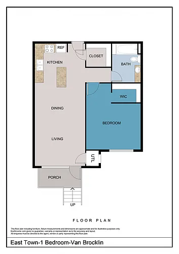 Floor plan Van Brocklin - 1 Bedroom