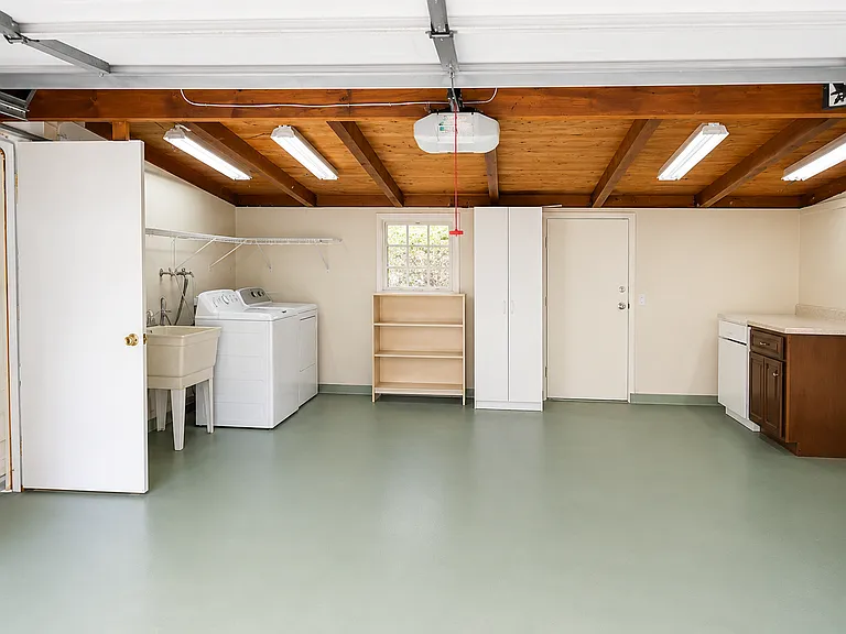 Attached two car garage