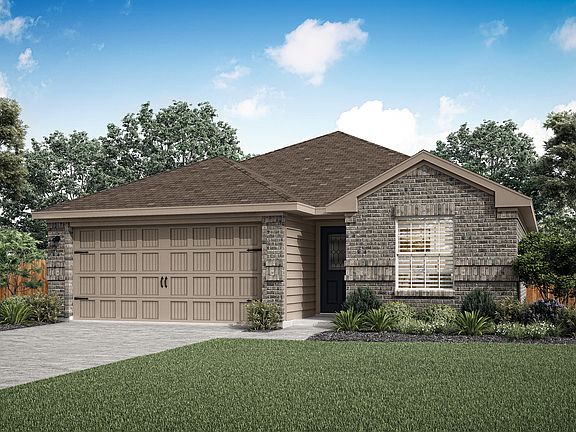 Rendering of the Frio with a two-car garage.