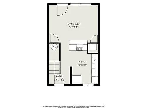Floor plan 2-Bedrooms (Townhome)