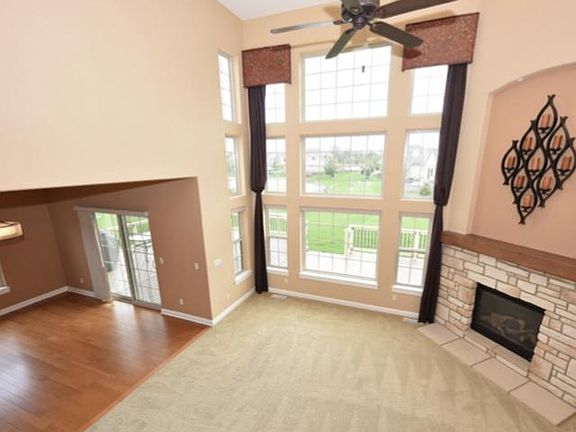 Large windows/fireplace