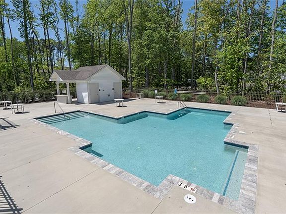 Community pool with cabana