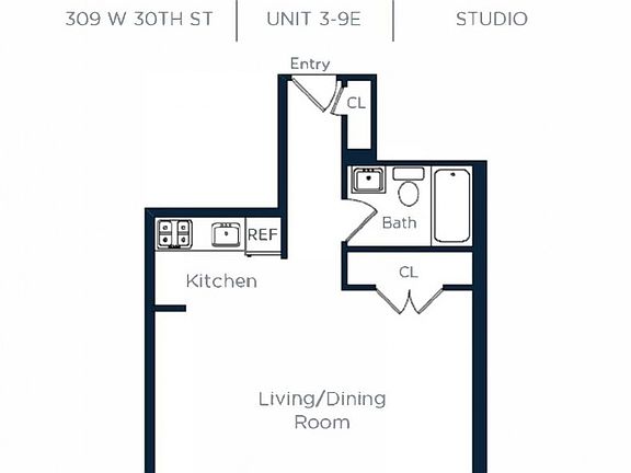 2nd image of 309 W 30th St APT 9E