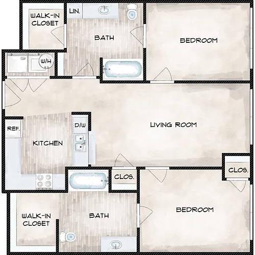 Floor plan B-1 Handicap