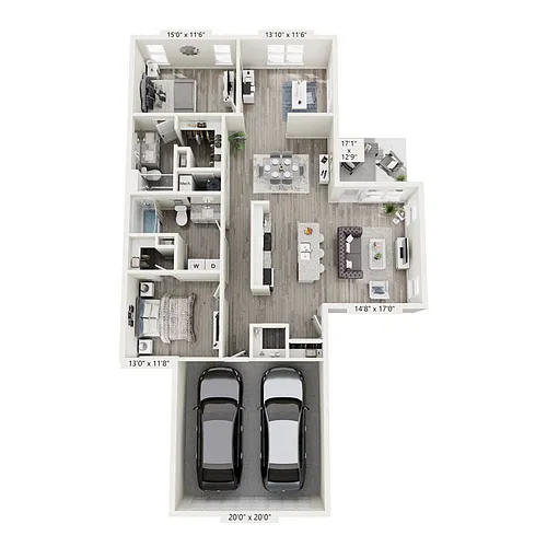 Floor plan 2.2 Den, Adams